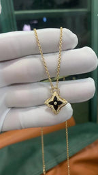Aura STAR PEDANT PINK GOLD DIAMOND NECKLACE
