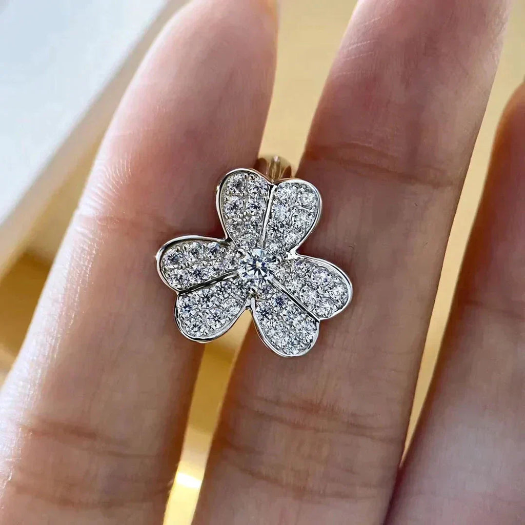 Aura CLOVER COMOS DIAMOND OHRRINGE SILBER
