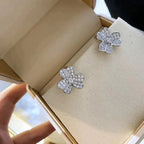 Aura CLOVER COMOS DIAMOND OHRRINGE SILBER