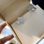 Aura CLOVER COMOS DIAMOND OHRRINGE SILBER