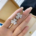 Aura CLOVER COMOS DIAMOND OHRRINGE SILBER