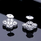 Aura CLOVER 1 MOTIFS DIAMOND STUD EARRINGS SILVER