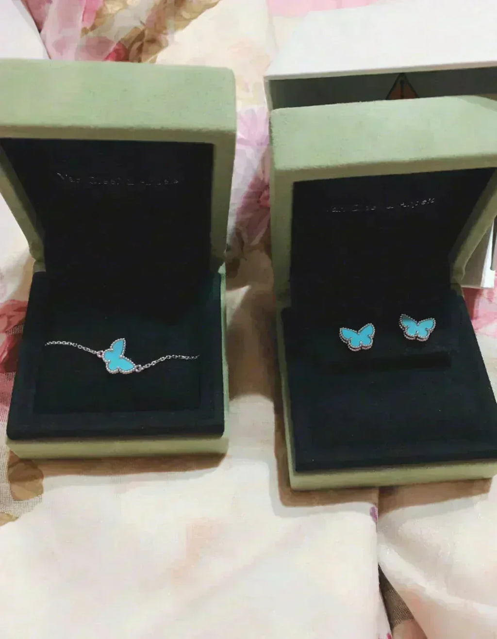 Aura BUTTERFLY TURQUOISE OHRRINGE SILBER