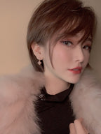 Aura DOUBLE STAR PINK GOLD MOP DROP EARRINGS