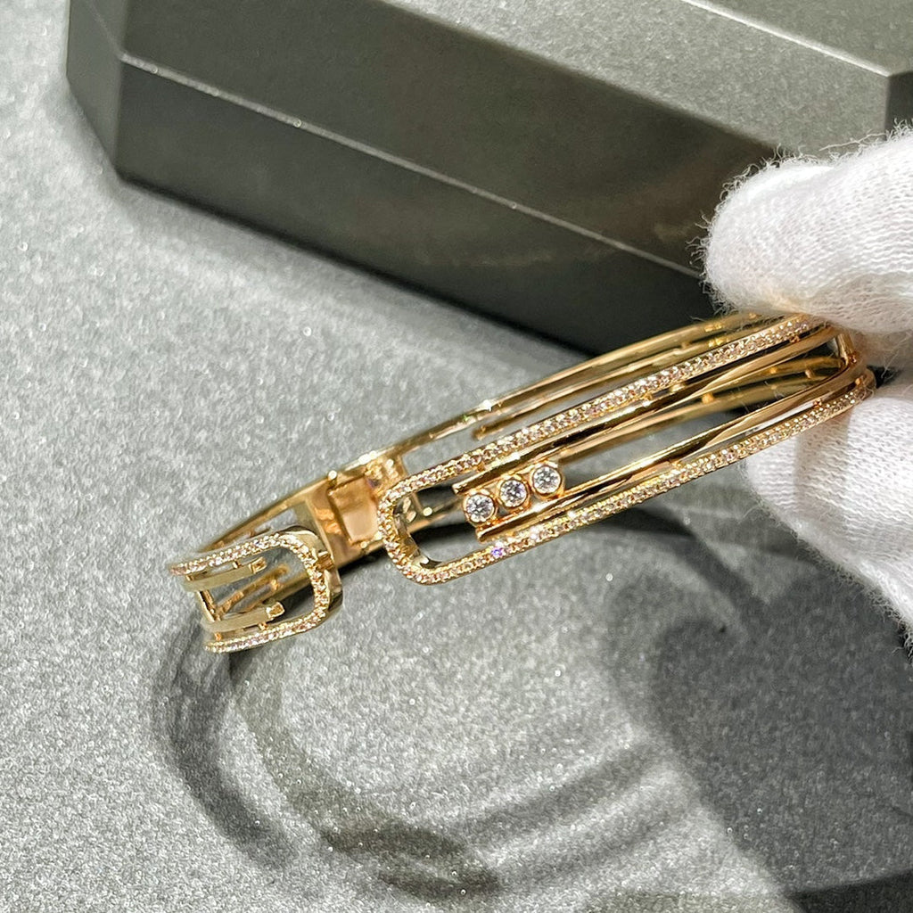 [Aura ] ZEHNTES GEPFLASTERTES DIAMANTARMBAND BEWEGEN