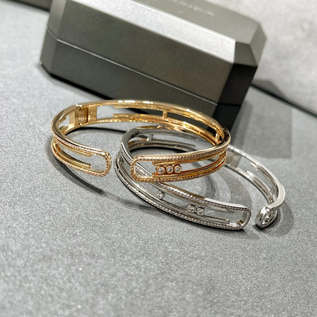 [Aura ] ZEHNTES GEPFLASTERTES DIAMANTARMBAND BEWEGEN