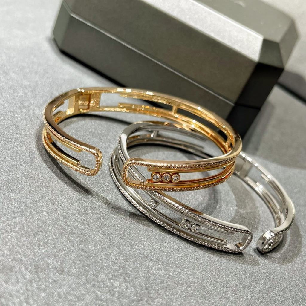 [Aura ] ZEHNTES GEPFLASTERTES DIAMANTARMBAND BEWEGEN