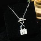 Aura POP H PEDANT SILVER NECKLACE