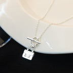 Aura POP H PEDANT SILVER NECKLACE