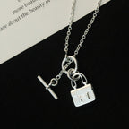 Aura POP H PEDANT SILVER NECKLACE
