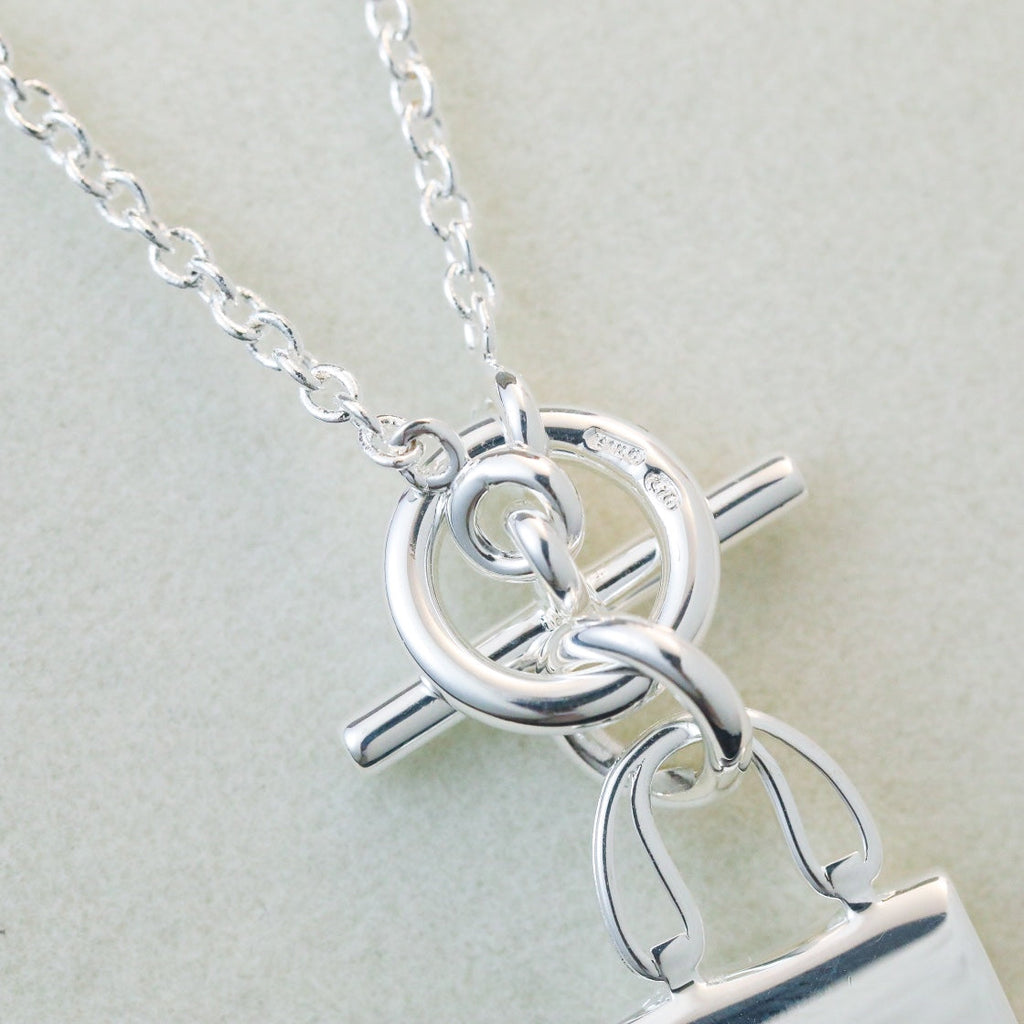 Aura POP H PEDANT SILVER NECKLACE