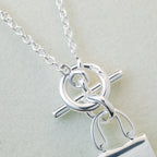 Aura POP H PEDANT SILVER NECKLACE
