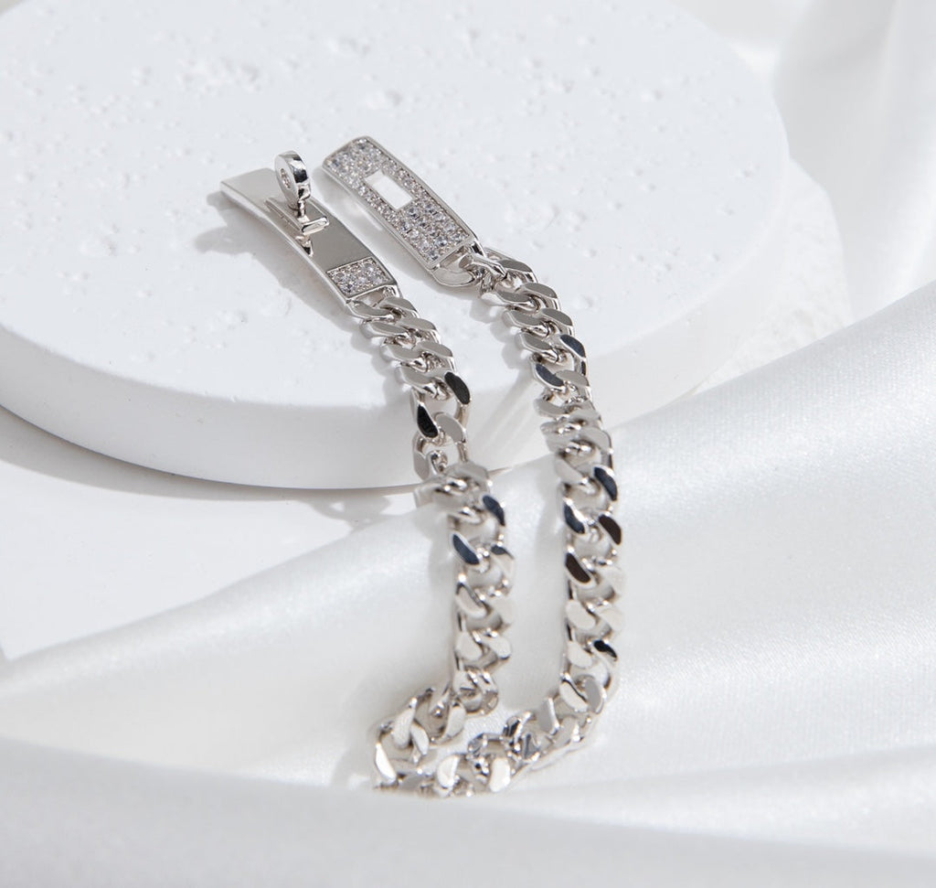 Aura KELLY KETTENARMBAND SILBER DIAMANT