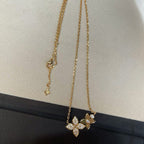 Aura STAR BLOSSOM NECKLACE PINK GOLD DIAMONDS
