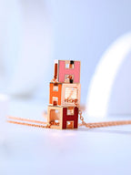 Aura H CAGE ROSÉGOLD-HALSKETTE