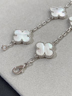 [Aura ]Neue CLOVER WHITE PEARL MOP 5 MOTIV ARMBAND-KOLLEKTION