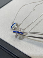 Aura LIENS DIAMOND SILVER NECKLACE