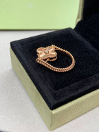 Aura CLOVER RIVERSIBLE ROSE GOLD RING