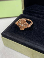 Aura CLOVER RIVERSIBLE ROSE GOLD RING