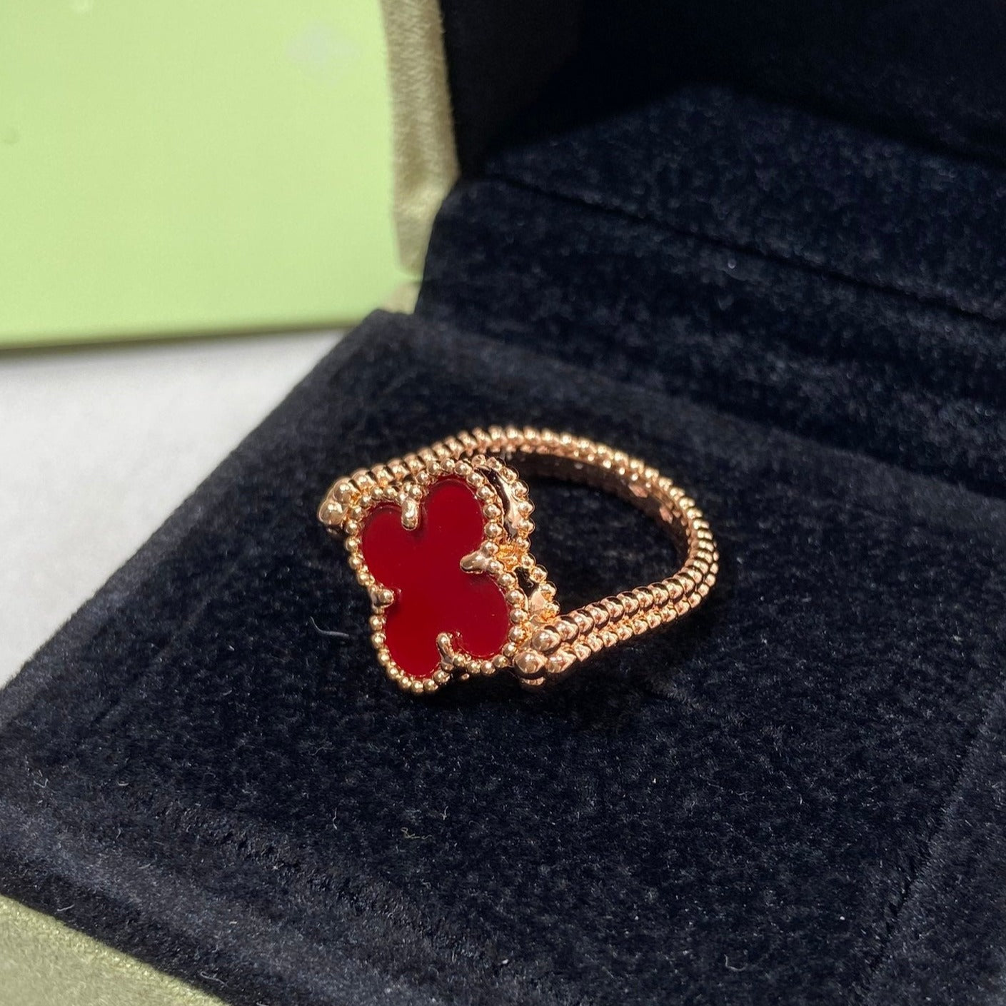 Aura CLOVER WENDEBARER ROSÉGOLD-RING