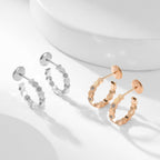 Aura BEE LOVE DIAMOND HOOP EARRINGS