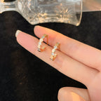 Aura BEE LOVE DIAMOND HOOP EARRINGS