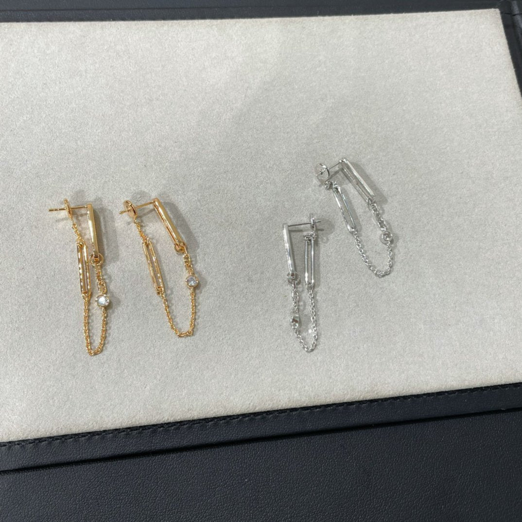 Aura CHAINE CHAOS DIAMOND DROP EARRINGS