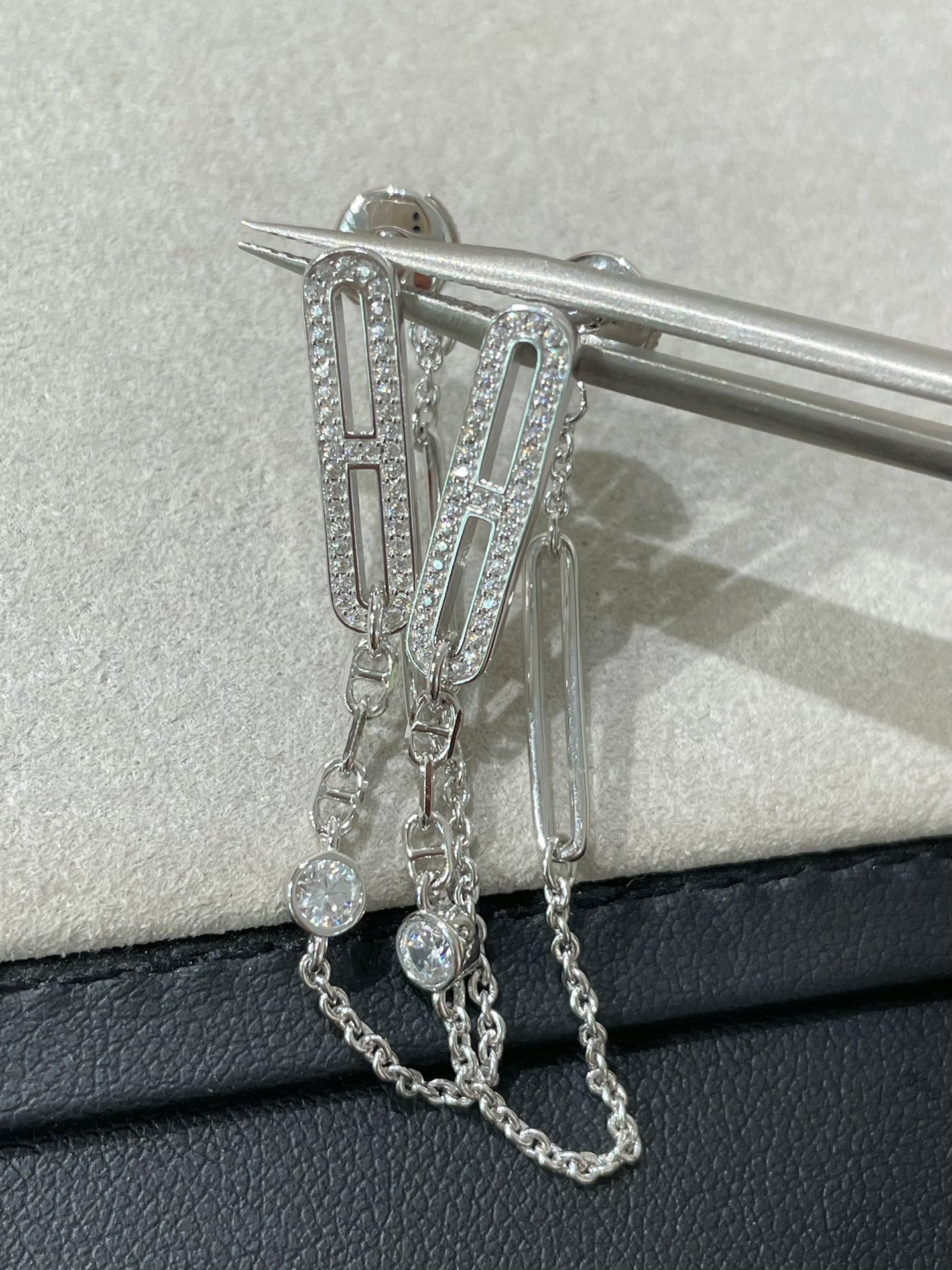 Aura CHAINE CHAOS DIAMOND DROP EARRINGS