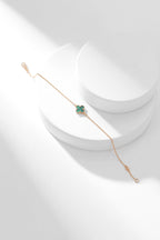 Aura CLOVER BRACELET MALACHITE 1 MOTIF