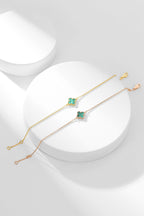 Aura CLOVER BRACELET MALACHITE 1 MOTIF