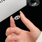 Aura RONDE SMALL SILVER DIAMOND RING