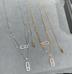 [Aura ] MOVE 2 ROW DIAMOND NECKLACE