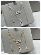 [Aura ] MOVE 2 ROW DIAMOND NECKLACE