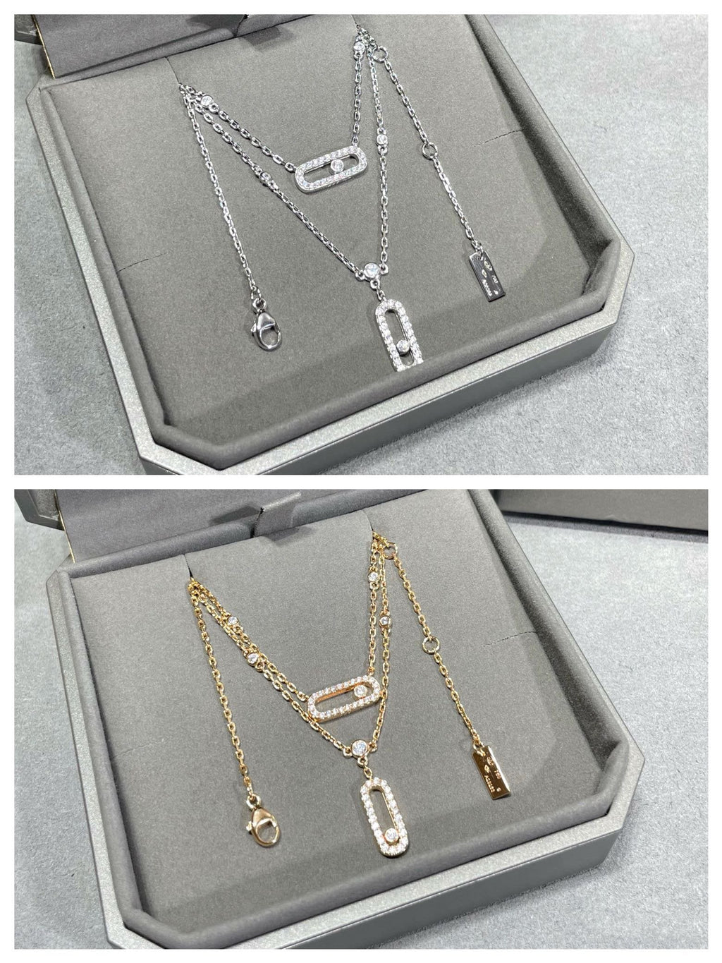 [Aura ] MOVE 2 ROW DIAMOND NECKLACE
