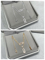 [Aura ] MOVE 2 ROW DIAMOND NECKLACE