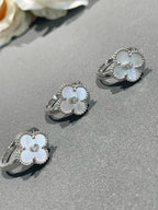 Aura CLOVER SILVER MOP DIAMOND RING
