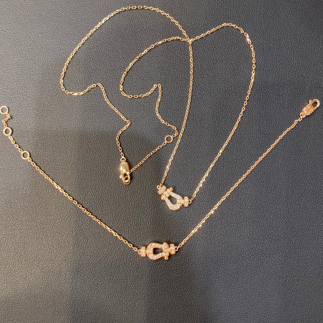 Aura FORCE 10 DIAMOND PINK GOLD NECKLACE MINI MODEL