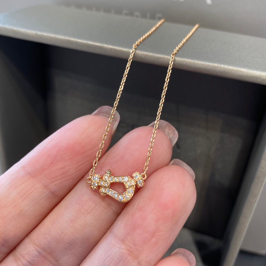 Aura FORCE 10 DIAMOND PINK GOLD NECKLACE MINI MODEL