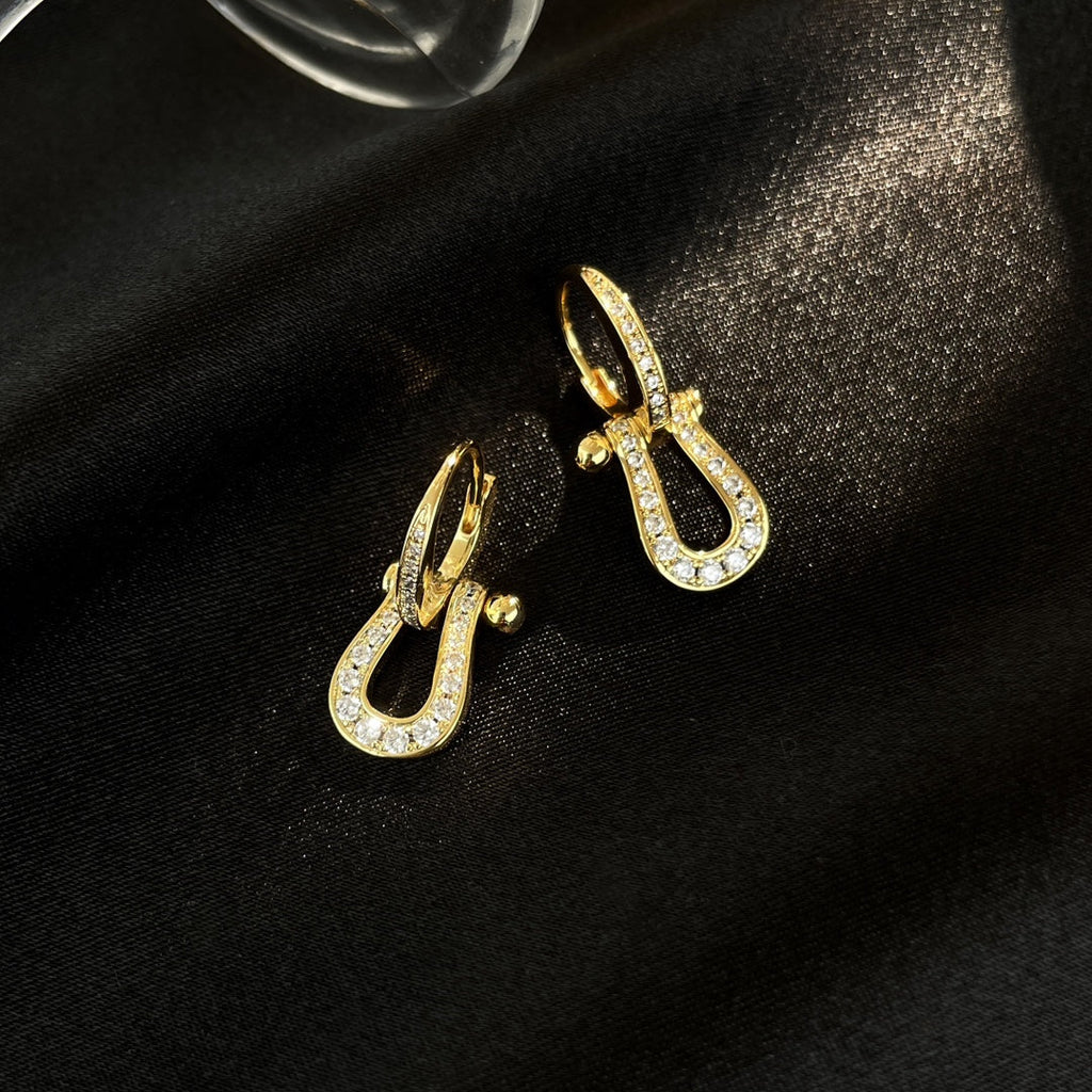 Aura FORCE 10 FULL DIAMOND DROP EARRINGS MEDIUM MODEL