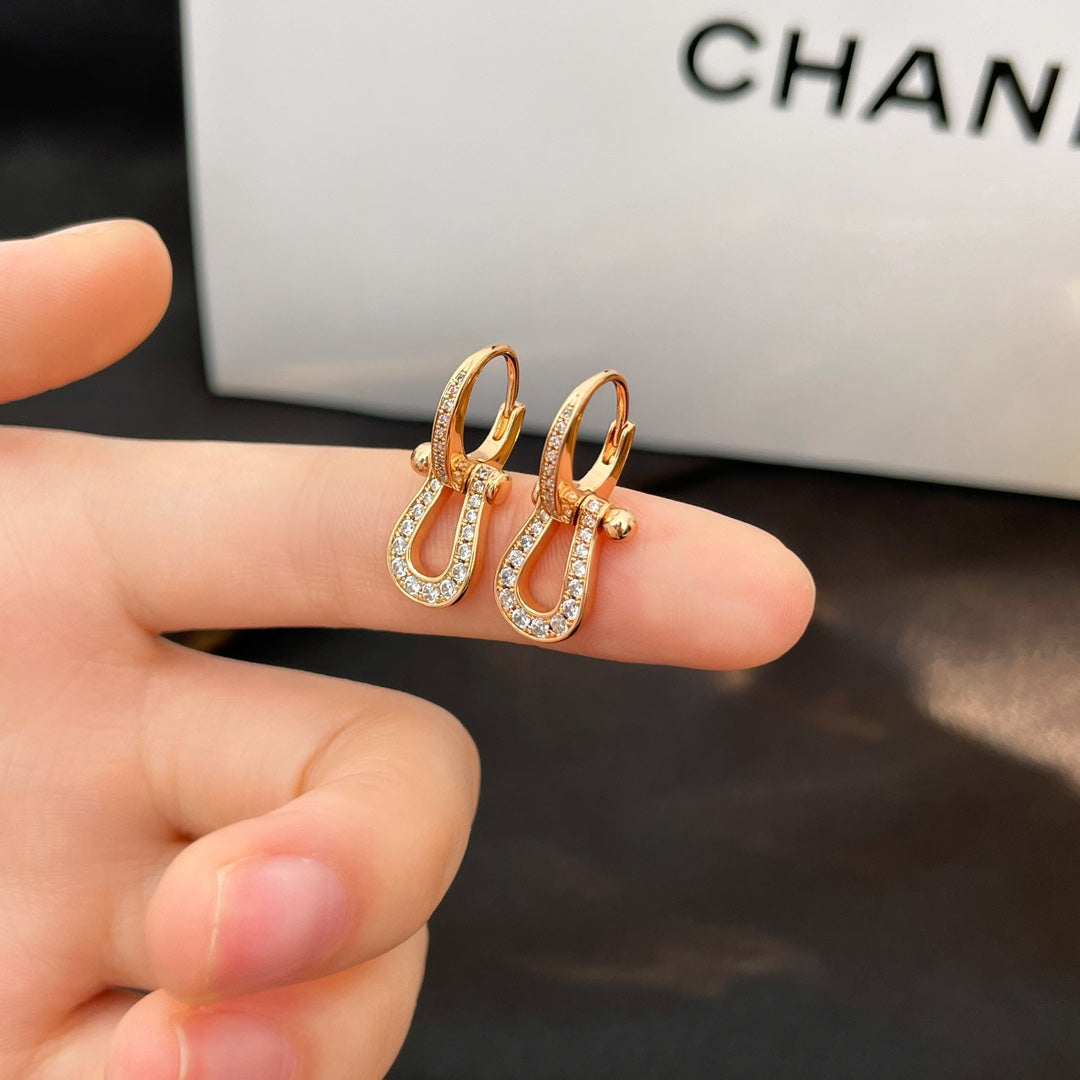Aura FORCE 10 FULL DIAMOND DROP EARRINGS MEDIUM MODEL