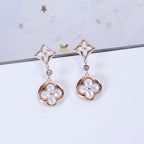 Aura STAR AND SUN PINK GOLD MOP DROP EARRINGS