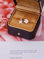 Aura STAR AND SUN PINK GOLD MOP STUD EARRINGS