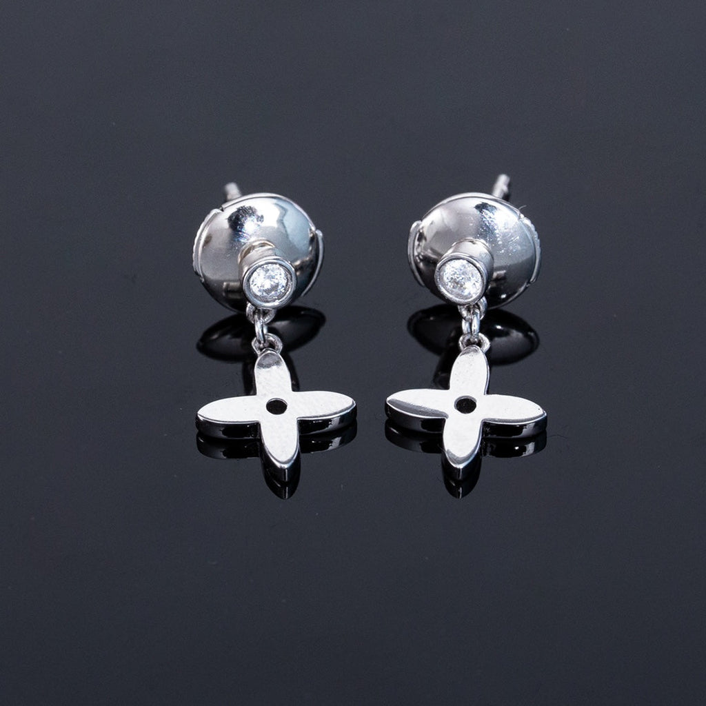 Aura VIDYLLE SILVER DIAMOND MINI DROP OHRRINGE