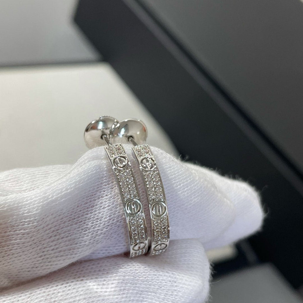Aura LOVE DIAMOND SILBERNE CREOLEN