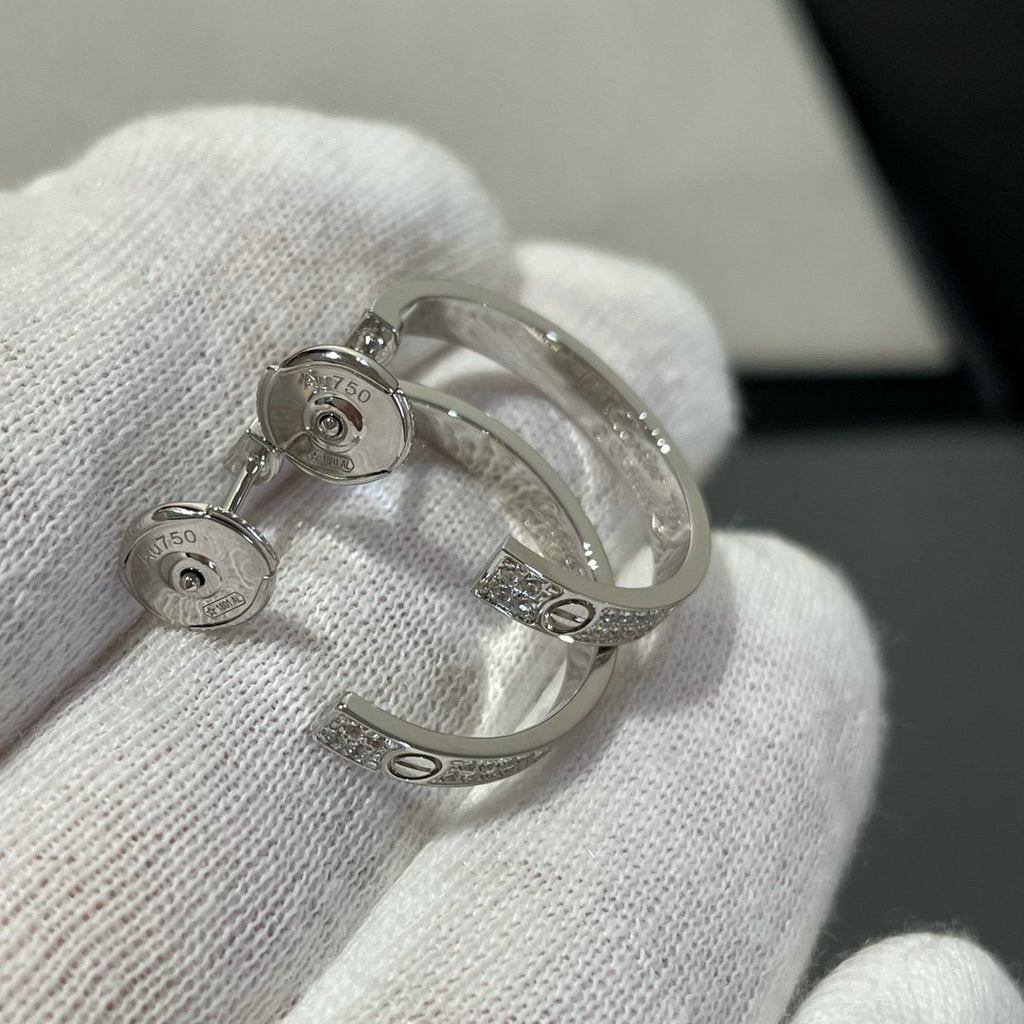 Aura LOVE DIAMOND SILBERNE CREOLEN
