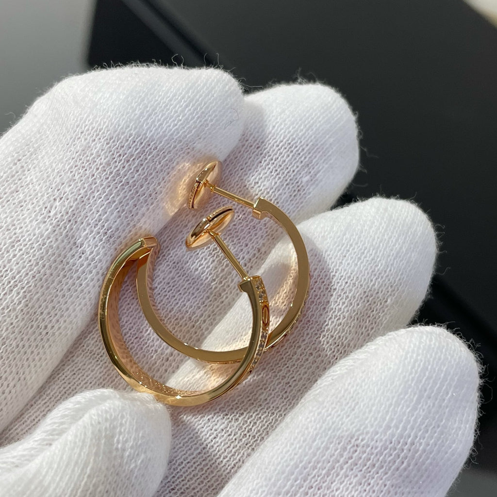 Aura LOVE DIAMOND ROSÉGOLDENE CREOLEN
