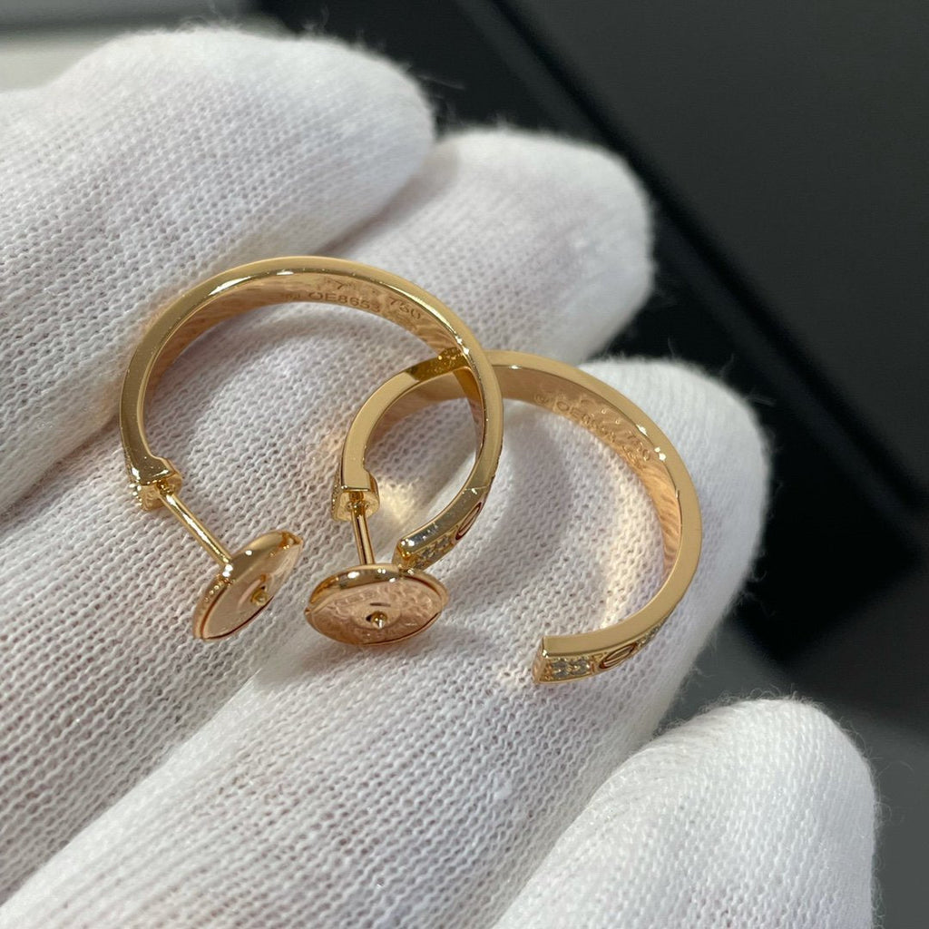 Aura LOVE DIAMOND ROSÉGOLDENE CREOLEN