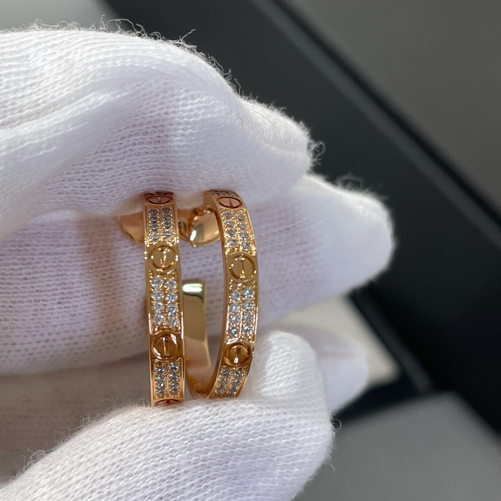 Aura LOVE DIAMOND ROSÉGOLDENE CREOLEN