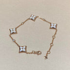 Aura STAR 4 MOTIF MOP DIAMOND PINK GOLD BRACELET
