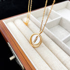 [Aura ]  MOVE MOP PINK GOLD NECKLACE